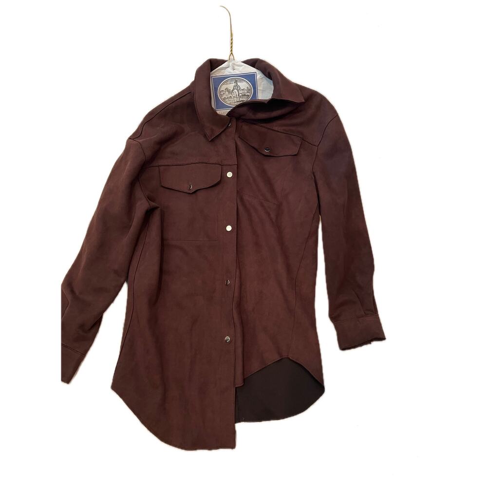 Truth by Republic Brown Rust Suede Shacket Mens XS
